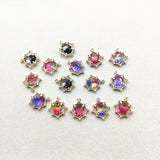 Copper/Crystal Oval Shape Charm/Pendant for Earrings DIY