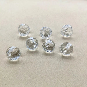150pcs Clear Acrylic Faceted Ball Beads for Earrings Jewelry Findings