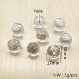 150pcs Clear Acrylic Faceted Ball Beads for Earrings Jewelry Findings