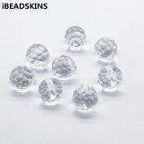 150pcs Clear Acrylic Faceted Ball Beads for Earrings Jewelry Findings