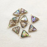 Real Shell Triangle Charm for Earring DIY 50pcs