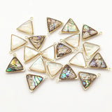 Real Shell Triangle Charm for Earring DIY 50pcs