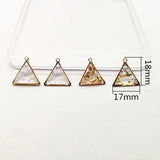 Triangle-Shape Charm for Hand Earring Parts 18x17mm 50pcs
