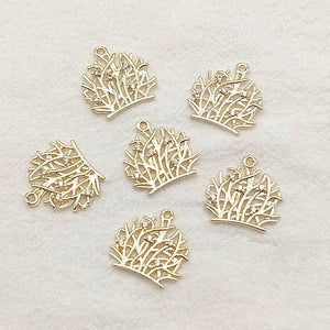 50pcs CZ Flower Charm for DIY Jewelry Making