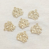50pcs CZ Flower Charm for DIY Jewelry Making
