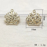 50pcs CZ Flower Charm for DIY Jewelry Making