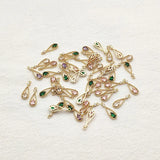 100pcs 18x6mm CZ Drop Shape Charm for Earrings DIY
