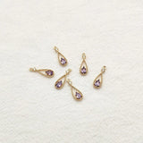 100pcs 18x6mm CZ Drop Shape Charm for Earrings DIY
