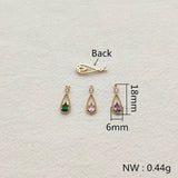 100pcs 18x6mm CZ Drop Shape Charm for Earrings DIY