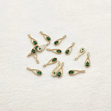 100pcs 18x6mm CZ Drop Shape Charm for Earrings DIY