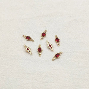 100pcs CZ Oval Charm 18x7mm for Earrings DIY, Jewelry Findings