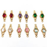 100pcs CZ Oval Charm 18x7mm for Earrings DIY, Jewelry Findings