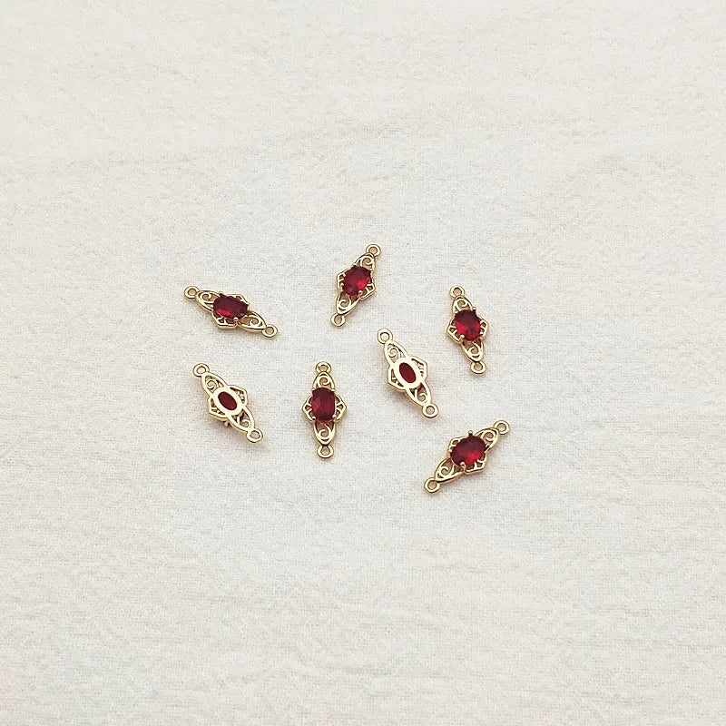 100pcs CZ Oval Charm 18x7mm for Earrings DIY, Jewelry Findings