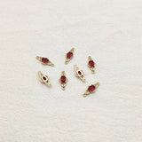 100pcs CZ Oval Charm 18x7mm for Earrings DIY, Jewelry Findings