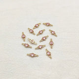100pcs CZ Oval Charm 18x7mm for Earrings DIY, Jewelry Findings