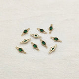 100pcs CZ Oval Charm 18x7mm for Earrings DIY, Jewelry Findings
