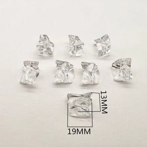 180pcs Clear Acrylic Irregular Shape Beads for Earrings DIY