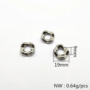 300pcs CCB Twisted Disc Spacer Beads for Earrings/Necklace DIY