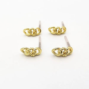 100pcs Zinc Alloy Chain-shape Ear Stud for earring DIY Making
