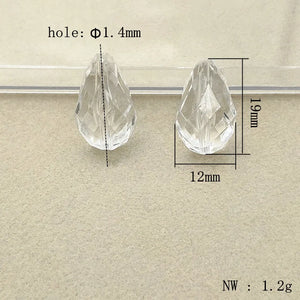 390pcs Clear Drop Shape Beads for Necklace Earring DIY