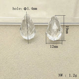 390pcs Clear Drop Shape Beads for Necklace Earring DIY