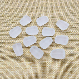 Trapezoid Frosted Clear Acrylic Beads for Earrings