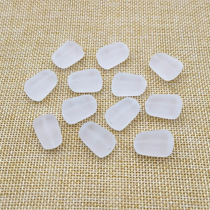 Trapezoid Frosted Clear Acrylic Beads for Earrings