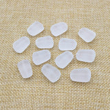 Trapezoid Frosted Clear Acrylic Beads for Earrings