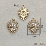CZ Oval Charm 19x14mm 50pcs for Earrings DIY