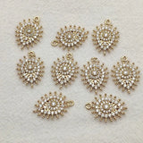 CZ Oval Charm 19x14mm 50pcs for Earrings DIY
