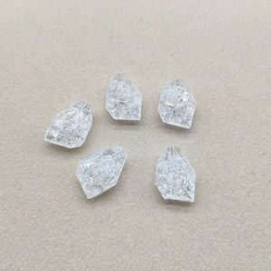 200pcs Clear Crack Stone Acrylic Beads for Earrings DIY