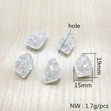 200pcs Clear Crack Stone Acrylic Beads for Earrings DIY