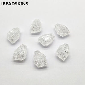 200pcs Clear Crack Stone Acrylic Beads for Earrings DIY