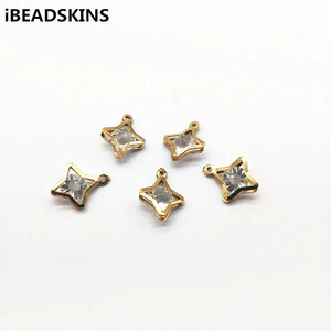 200pcs Rhinestone Star Shape Charm for Earrings Necklace DIY