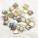 Real Shell Round Charm for Necklace Earring DIY Parts 50pcs