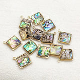 Real Shell Round Charm for Necklace Earring DIY Parts 50pcs