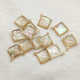 Real Shell Round Charm for Necklace Earring DIY Parts 50pcs
