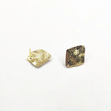 Square Earrings Studs 100pcs for Jewelry DIY