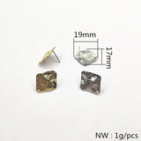 Square Earrings Studs 100pcs for Jewelry DIY