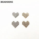 Heart Shape Rhinestone Claw Chain Charm 50pcs