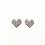 Heart Shape Rhinestone Claw Chain Charm 50pcs