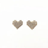 Heart Shape Rhinestone Claw Chain Charm 50pcs