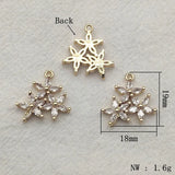 CZ Flower Charm DIY Jewelry Findings 30pcs