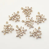 CZ Flower Charm DIY Jewelry Findings 30pcs