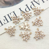 CZ Flower Charm DIY Jewelry Findings 30pcs