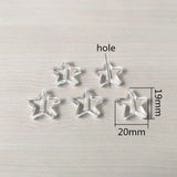540pcs Clear Acrylic Star Shape Beads for Jewelry Making