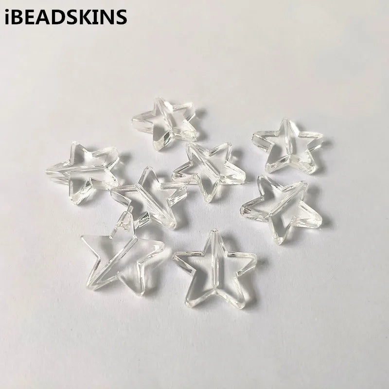 540pcs Clear Acrylic Star Shape Beads for Jewelry Making