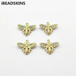 Bee Shape Zinc Alloy/Rhinestone  Earrings 50pcs
