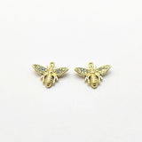 Bee Shape Zinc Alloy/Rhinestone  Earrings 50pcs