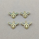 Bee Shape Zinc Alloy/Rhinestone  Earrings 50pcs